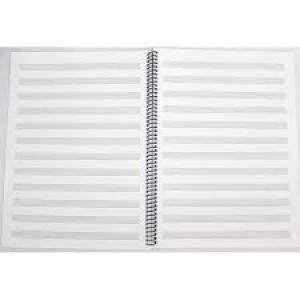 CADERNO DE MÚSICA UNIV. CAPA DURA 80 FOLHAS