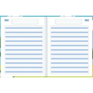 CADERNO PAUTA AZUL GRANDE 40FLS CAPA DURA SAPECA - TILIBRA