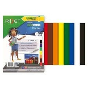 BLOCO CRIATIVO COLORIDO 180G A3 32FLS  8 CORES RIDET