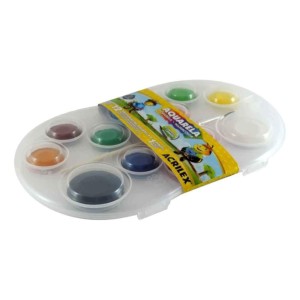 TINTA AQUARELA 12 CORES + PINCEL  ACRILEX