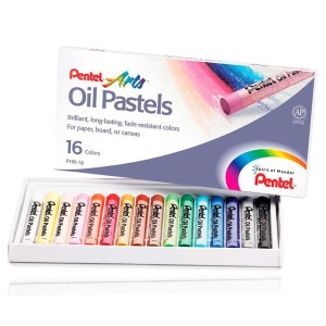 Giz Pastel Oleoso Pentel com 16 Cores - Pentel